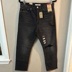 NWT Levi's Wedgie Straight Black Wash Jeans